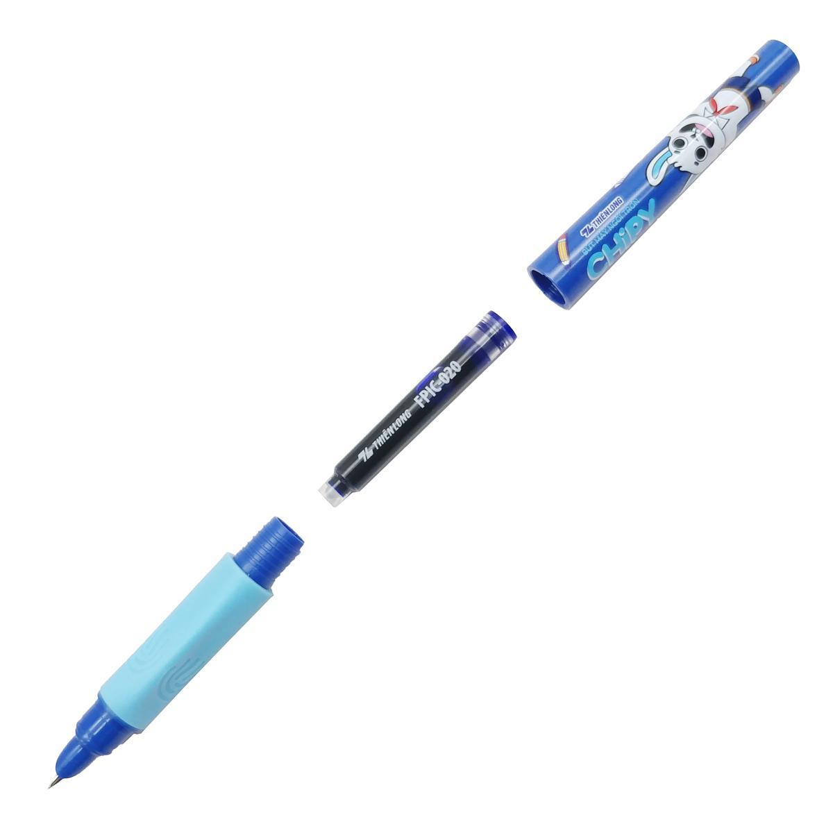 Bút Máy Chipy - Thiên Long FTC-020 - Thân Xanh - Mực Xanh