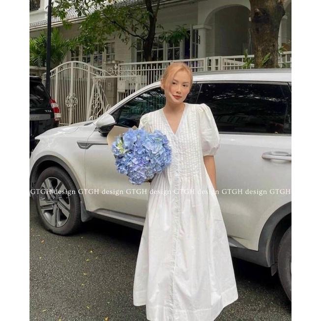 VÁY THÔ XẾP LI NGỰC TAY BỒNG FORM RỘNG “NANA DRESS