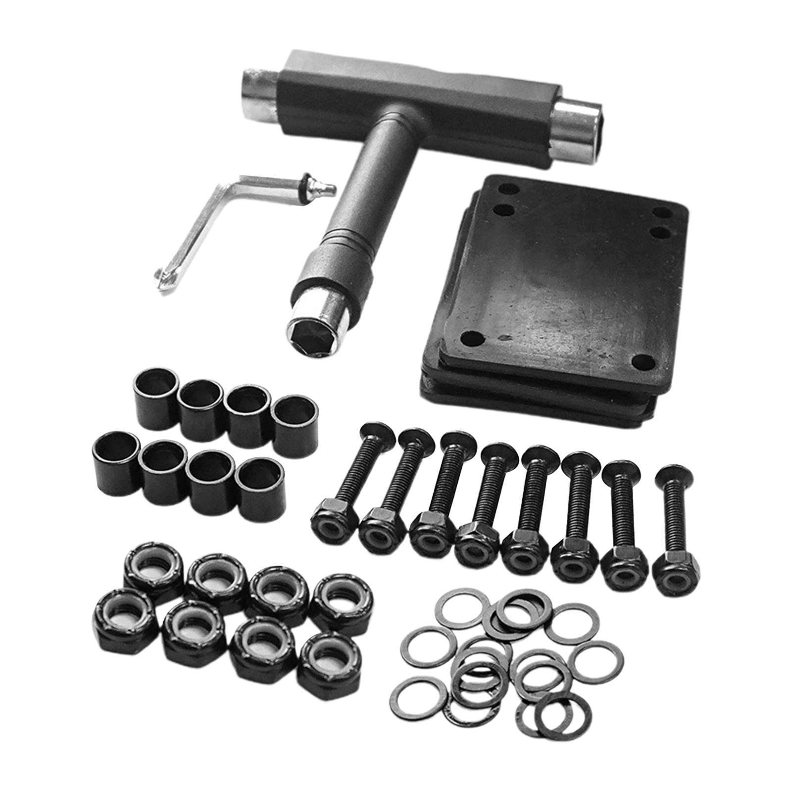 Skateboard Wheels Set ,Skateboard Wheels and Bearings Set, Longboard T Tool Repair Skateboard Hardware Set for Skateboard Premium Replacement