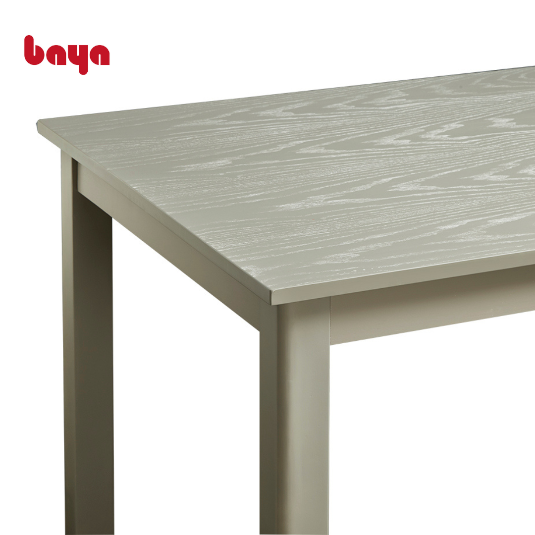 Bàn Ăn BAYA KENNY Làm Từ Chất Liệu Gỗ Cao Su MDF, Màu Xám Hiện Đại, Kích Thước L120xW75xH75 2001450