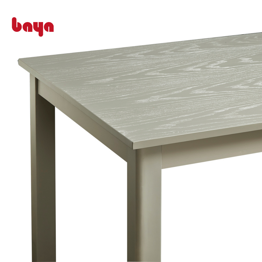 Bàn Ăn BAYA KENNY Làm Từ Chất Liệu Gỗ Cao Su MDF, Màu Xám Hiện Đại, Kích Thước L120xW75xH75 2001450