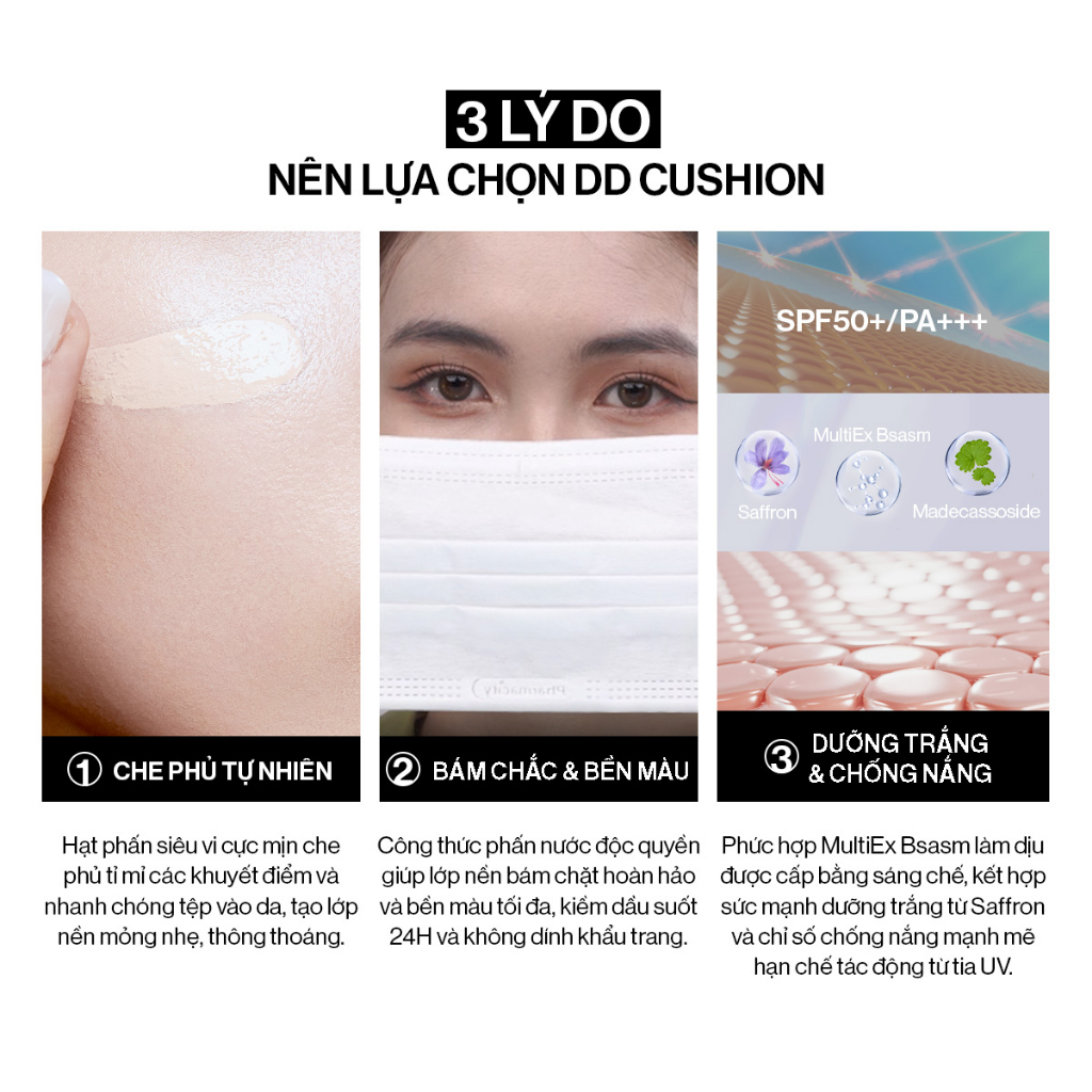 Phấn nước trang điểm dưỡng da GLAMRR Q LONG WEAR DD CUSHION by Gilaa