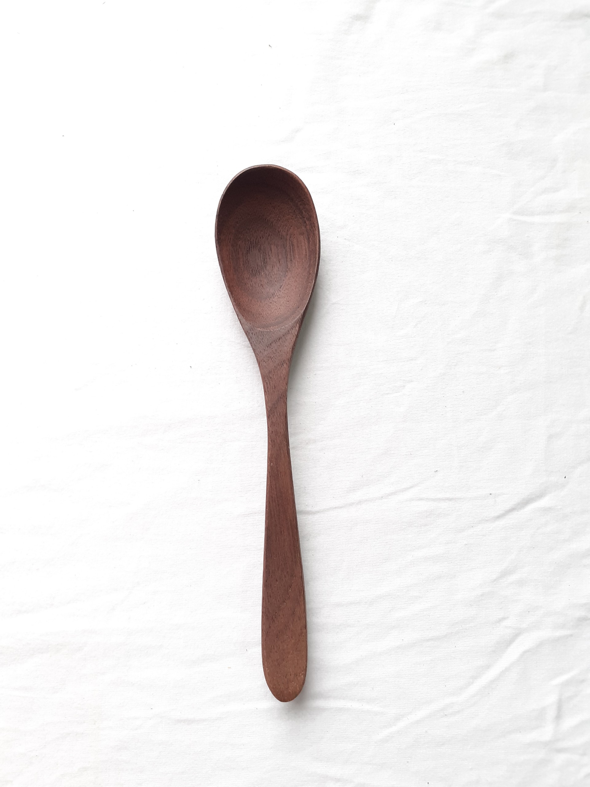 Bộ 6 thìa, muỗng ăn cơm gỗ ÓC CHÓ cao cấp 18 cm x 3.7 cm