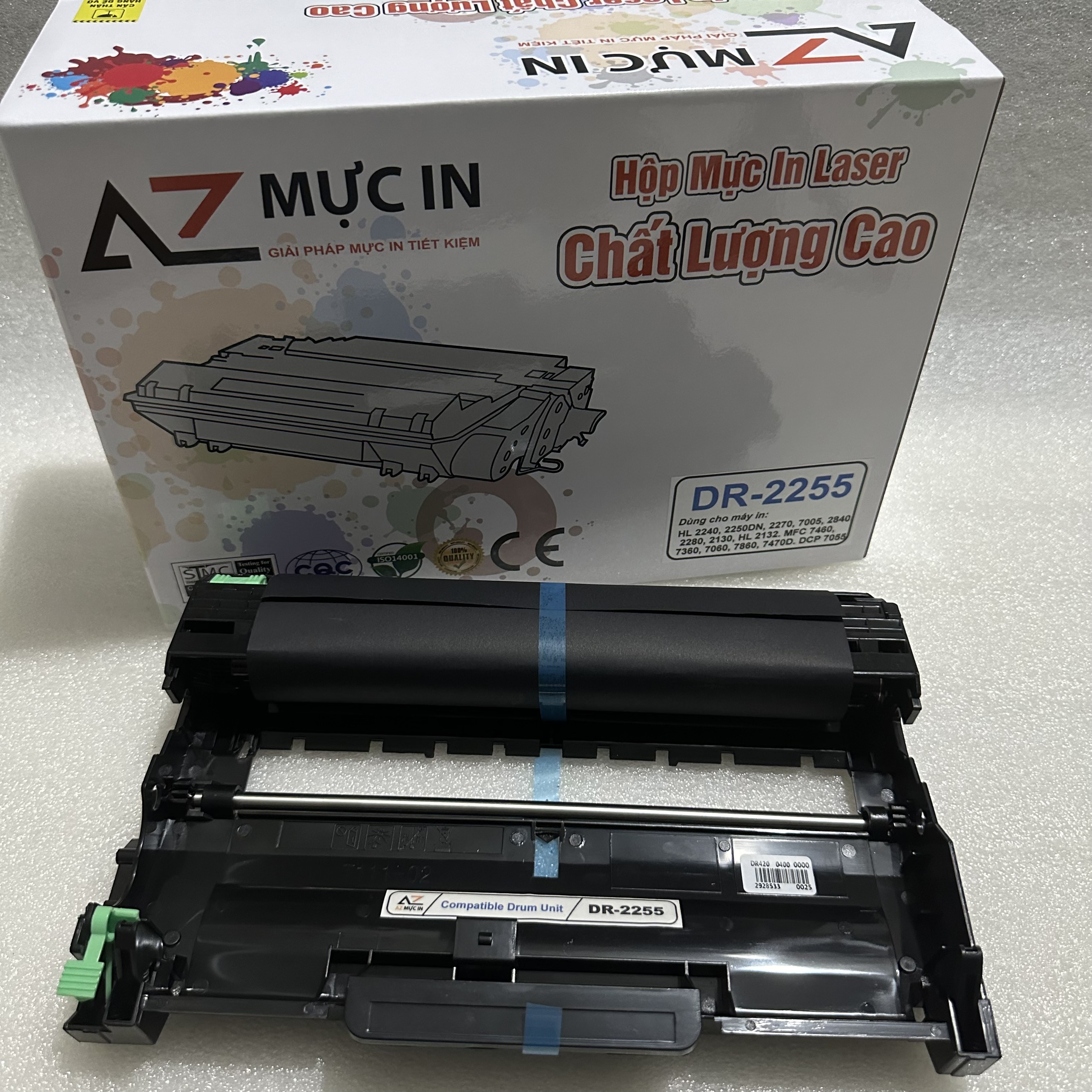 Cụm drum DR 2255 AZ dùng cho máy in Brother HL 2240/ HL 2130/ HL 2250/ MFC 7360/ MFC 7860, 7470D - Hàng chính hãng