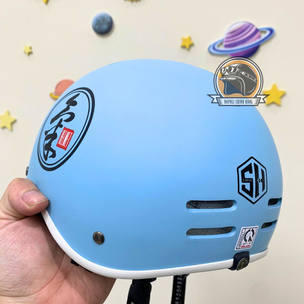 Mũ Bảo Hiểm Napoli Nửa Đầu [CHÍNH HÃNG] [FREESHIP] - Nón Bảo Hiểm Napoli 1/2 N08 - Đủ Màu - Freesize