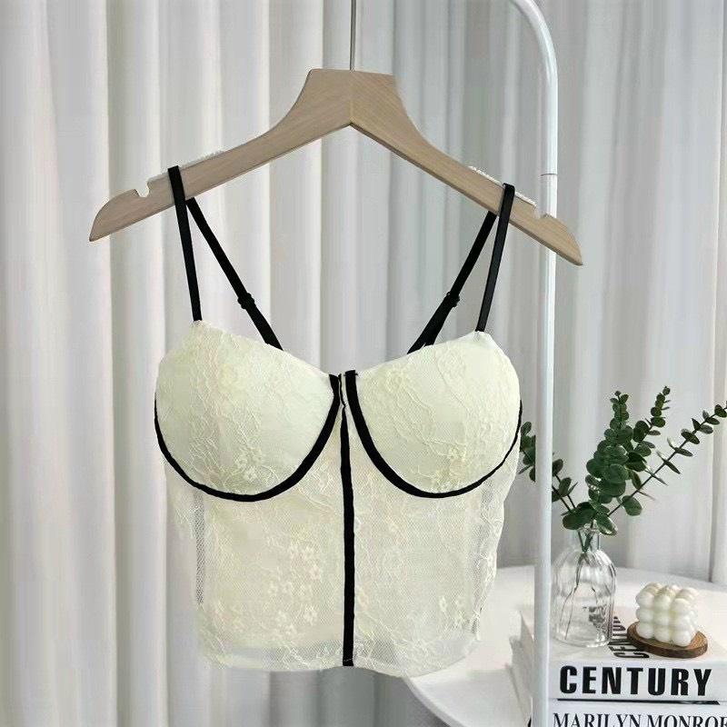 Áo bralette không mút, ren mềm xuyên thấu sexy