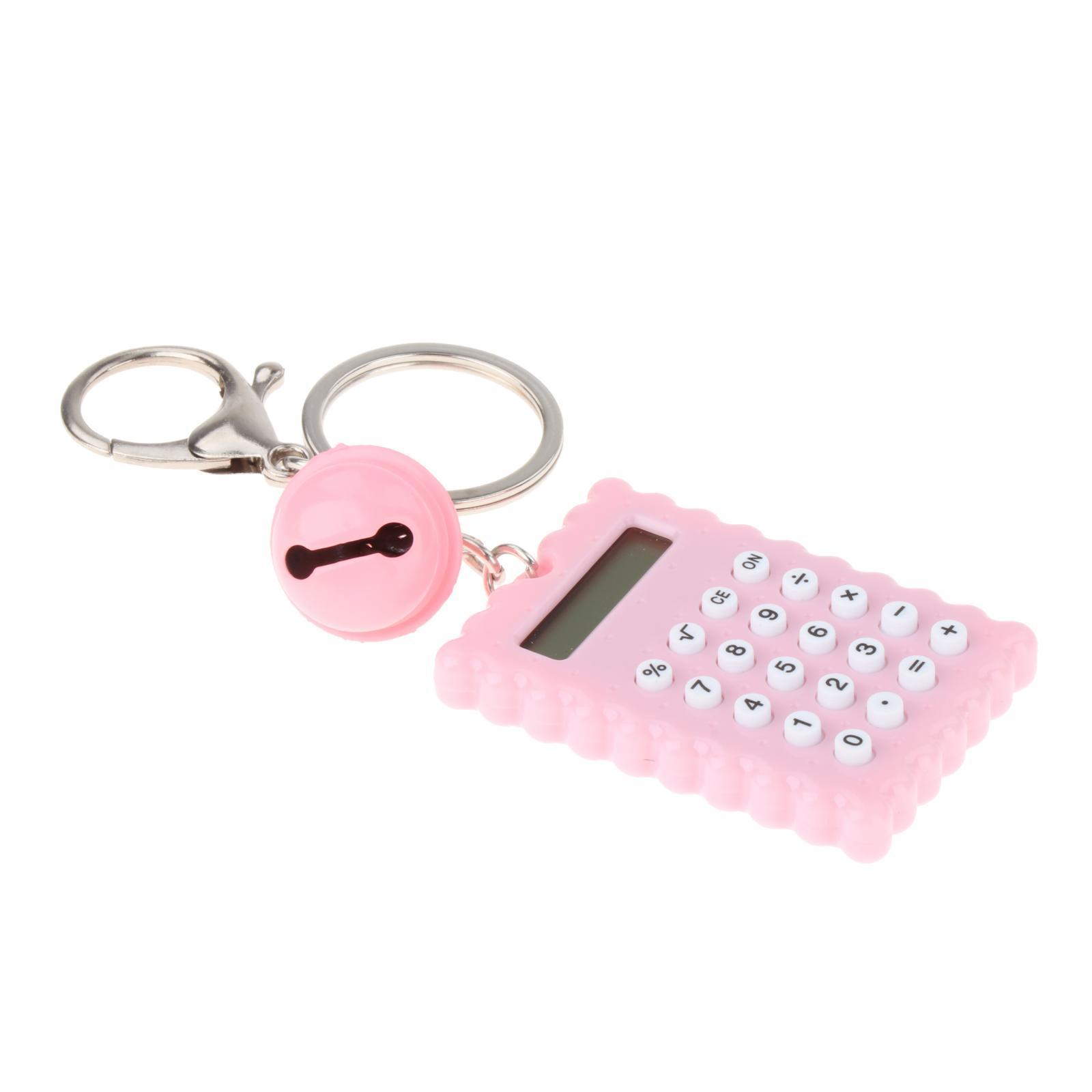 Mini Calculator 8 Display Pocket Size Portable Computer Lovely Pink