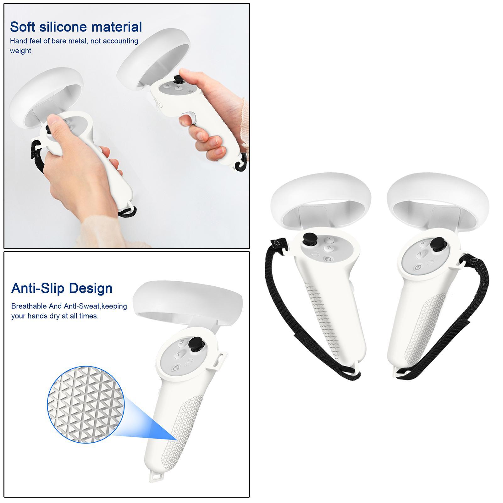 2Pcs Grip Cover, for Neo 3, Touch Controller Grip Accessories, Anti-Throw Handle Protective Sleeve with Adjustable Hand Strap