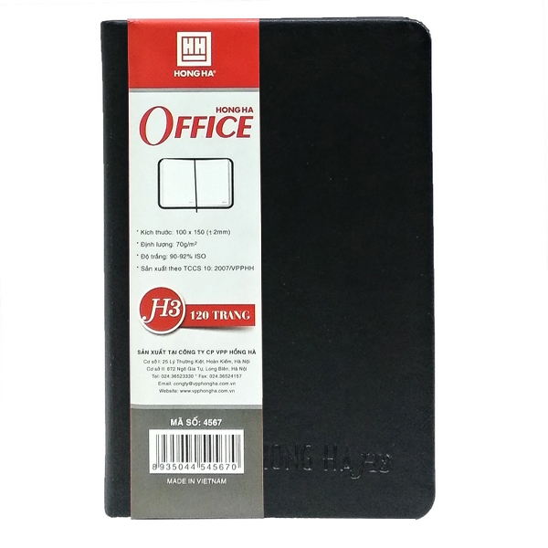 Sổ Hồng Hà Office H3 4567 - 120 Trang - 10x15 cm