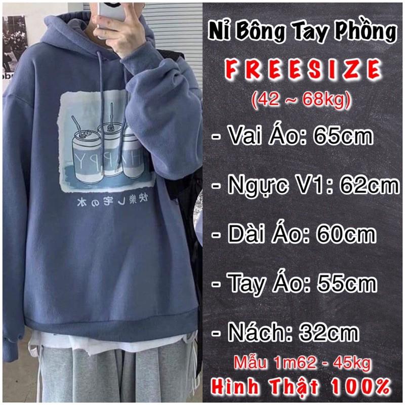 Hình ảnh Áo Hoodie Nam Nữ Nỉ Bông Dày Dặn Hàng QC Áo Khoác Hoodie Nỉ Couple Đôi SWEATER in PHỒNG HAPPY