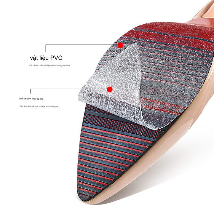 Miếng dán đế giày dép PVC trong suốt chống trơn trượt Sole 3M (cuộn10x300cm)