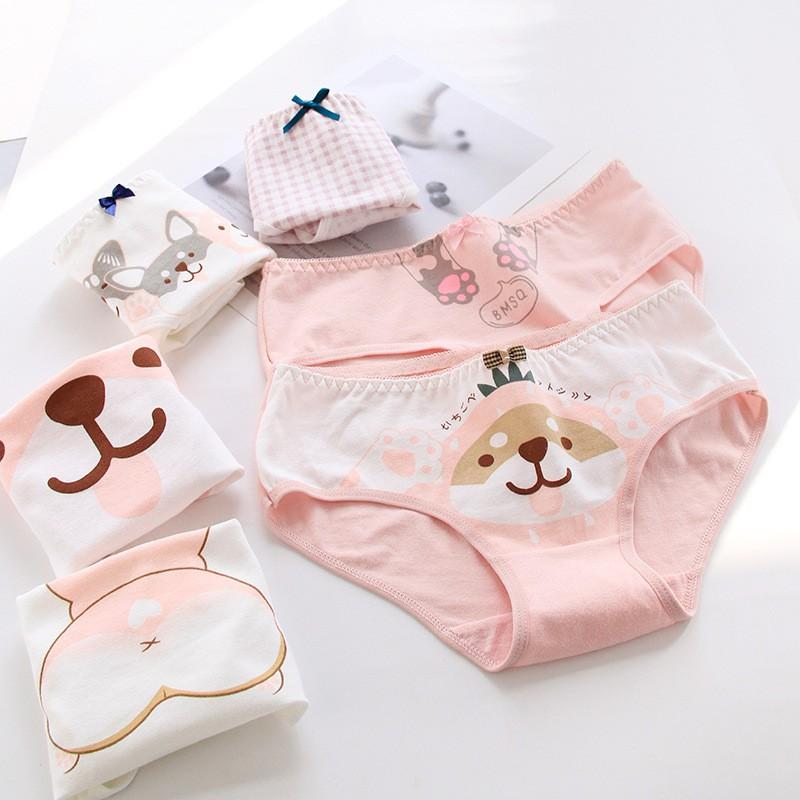 Quần Lót Nữ Cotton Thời Trang Hình Thú Xuất Hàn Hàng Loại Đẹp.