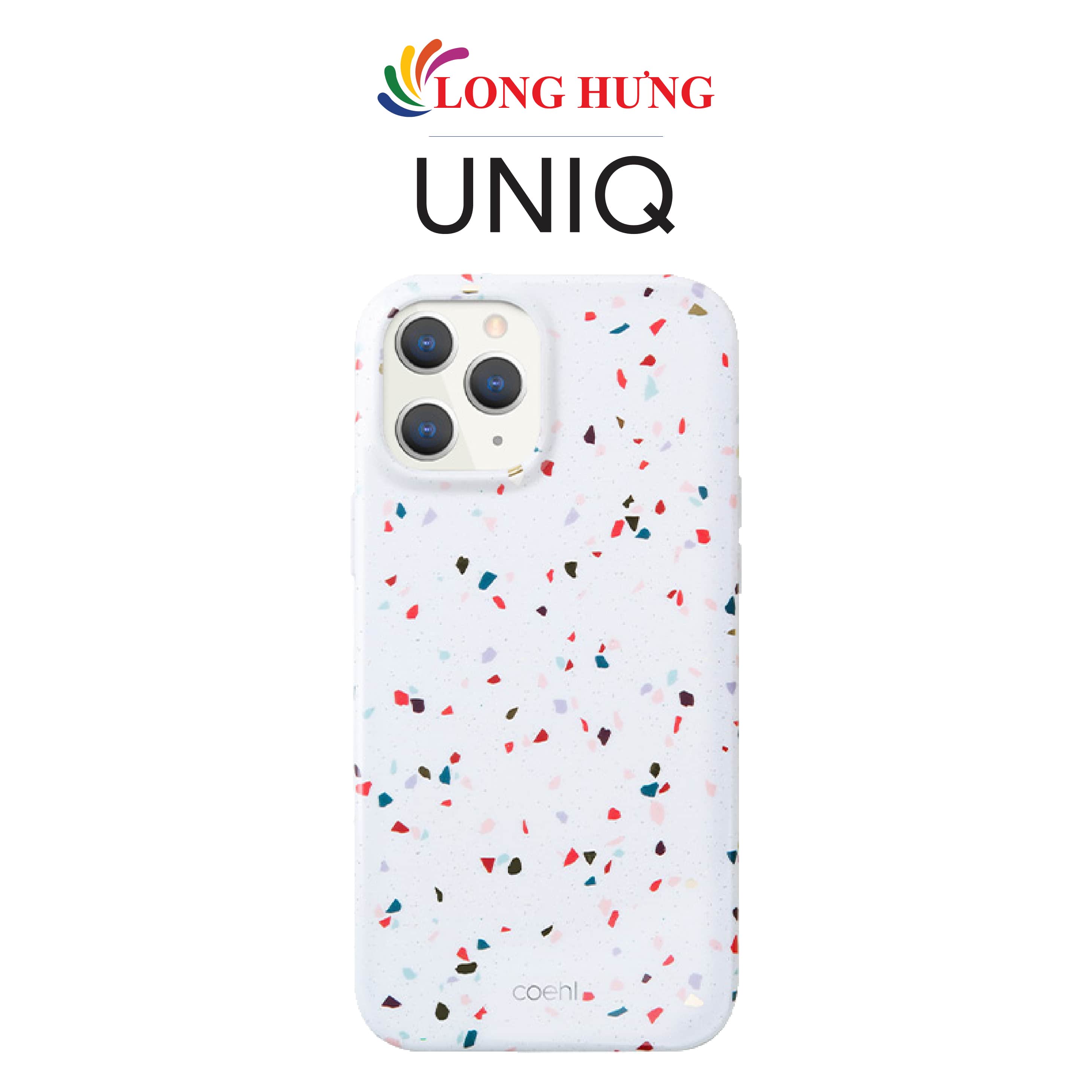 Ốp lưng nhựa cứng giả kính Uniq Coehl Terrazzo iP 12 Series - Hàng chính hãng