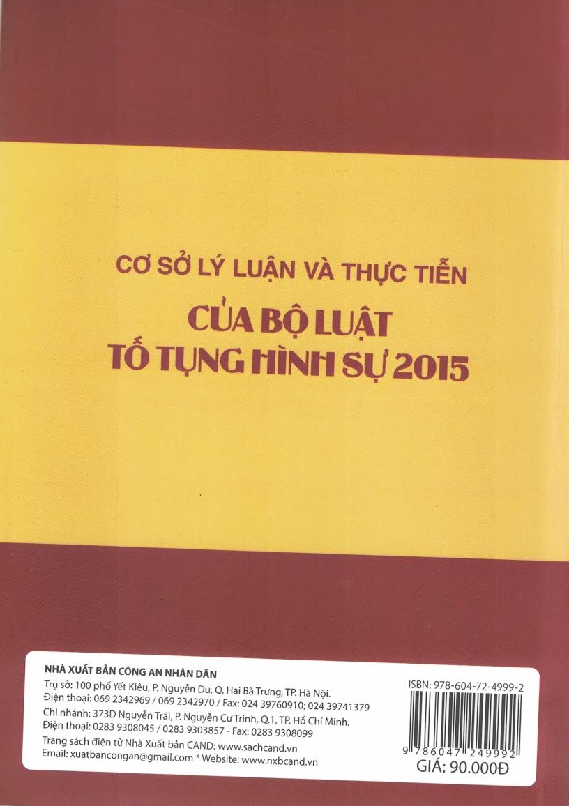 Cở Sở Lý Luận Và Thực Tiễn Của Bộ Luật Tố Tụng Hình Sự 2015