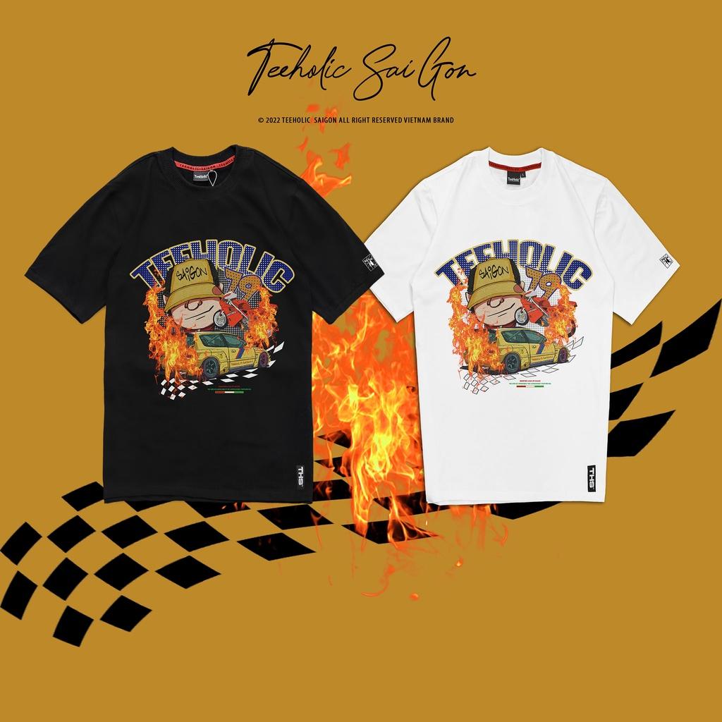 Áo Thun Unisex TeeHolic Racing Màu Đen Trắng