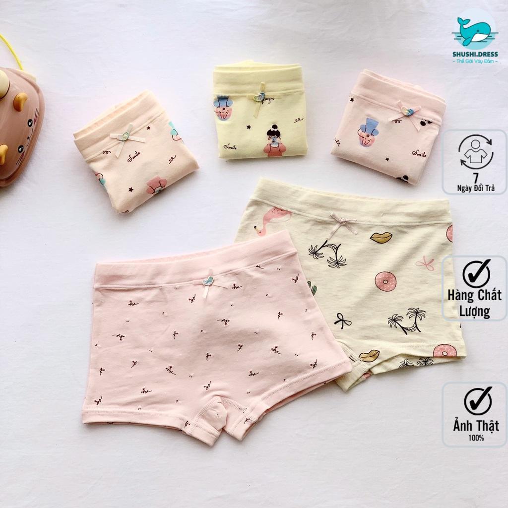 Set 3 Quần Chip Đùi Bé Gái Quảng Châu Cao Cấp Dày Dặn Co Giãn Tốt Nhiều Mẫu Ngộ Nghĩnh Đáng Yêu