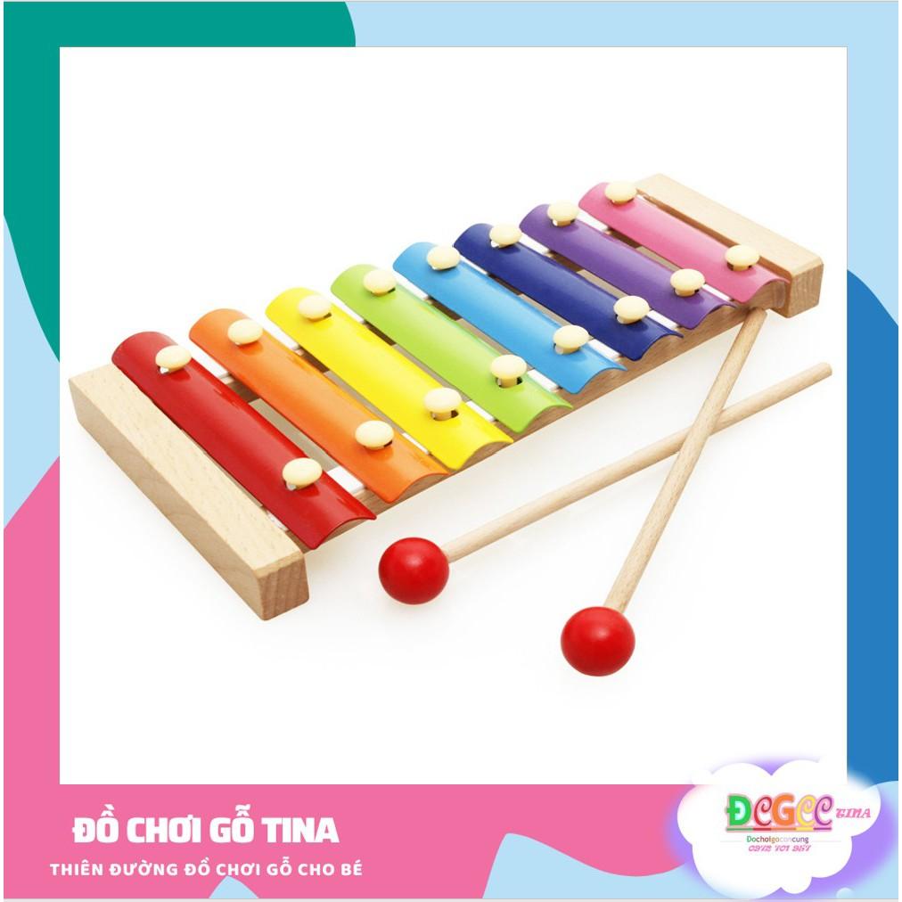 Đồ chơi đàn gỗ cho bé âm nhạc đàn gõ xylophone 8 thanh cho bé