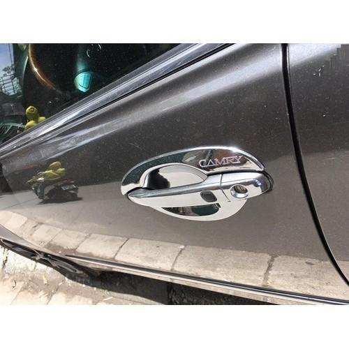 Bộ ốp tay nắm, hõm cửa xe Toyota Camry 2019 -2021 mạ Crom