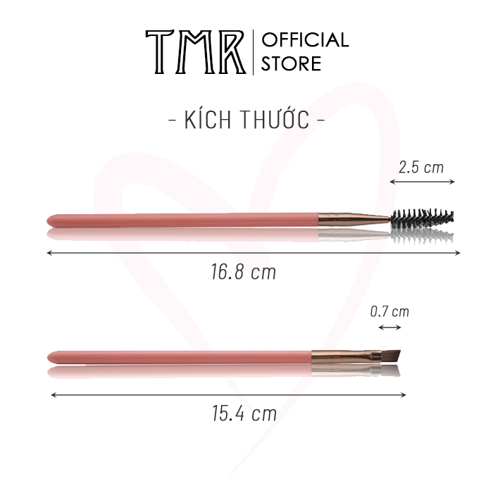 Cọ Tém Lông Mày Trang Điểm  TMR Chic Eyebrow Set bộ đôi trợ thủ đắc lực cho mày ngài sắc nét và gọn gàng