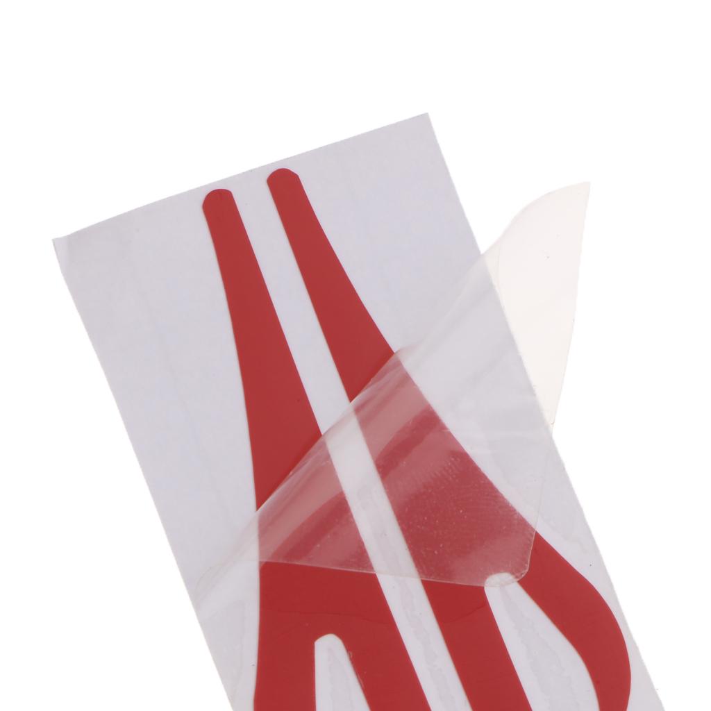 2x Brooches Stripe Tape Vinyl Decal Car Sticker Steamline Dual Line Red
