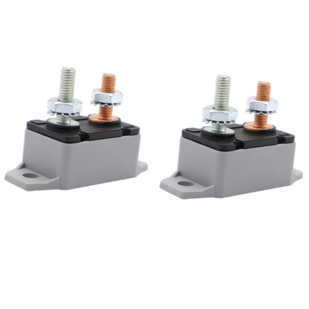 2Pcs 40A Boat  Circuit Breaker Fuse Automatic Auto-Reset 12V/24V