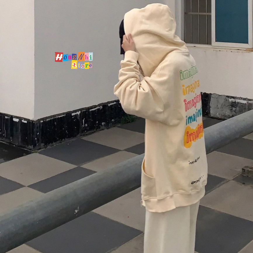 Áo Khoác Hoodie Zip Nỉ Imagination Tay Phồng Dây Kéo Dáng Rộng Nam Nữ Oversize Ulzzang Unisex - MM