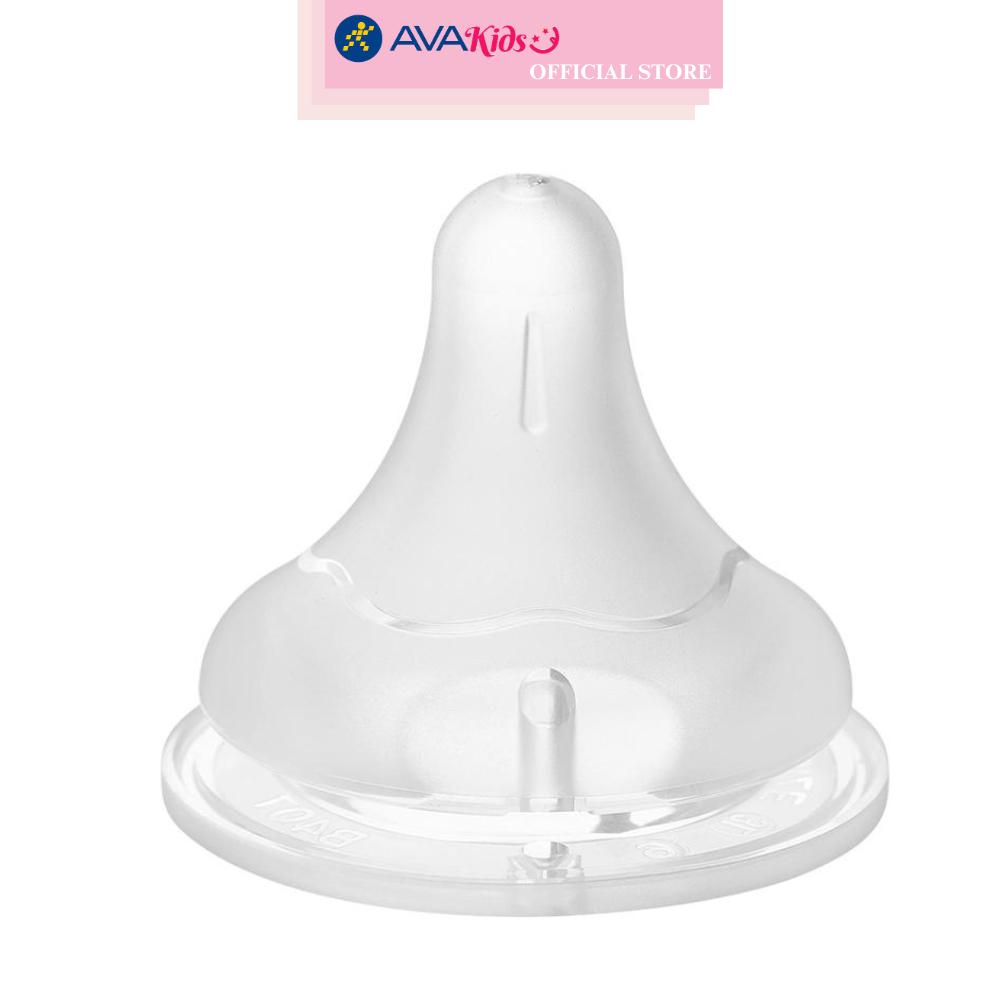Bộ 2 núm ti Pigeon siêu mềm Plus WN3 cổ rộng size LLL (từ 15 tháng)