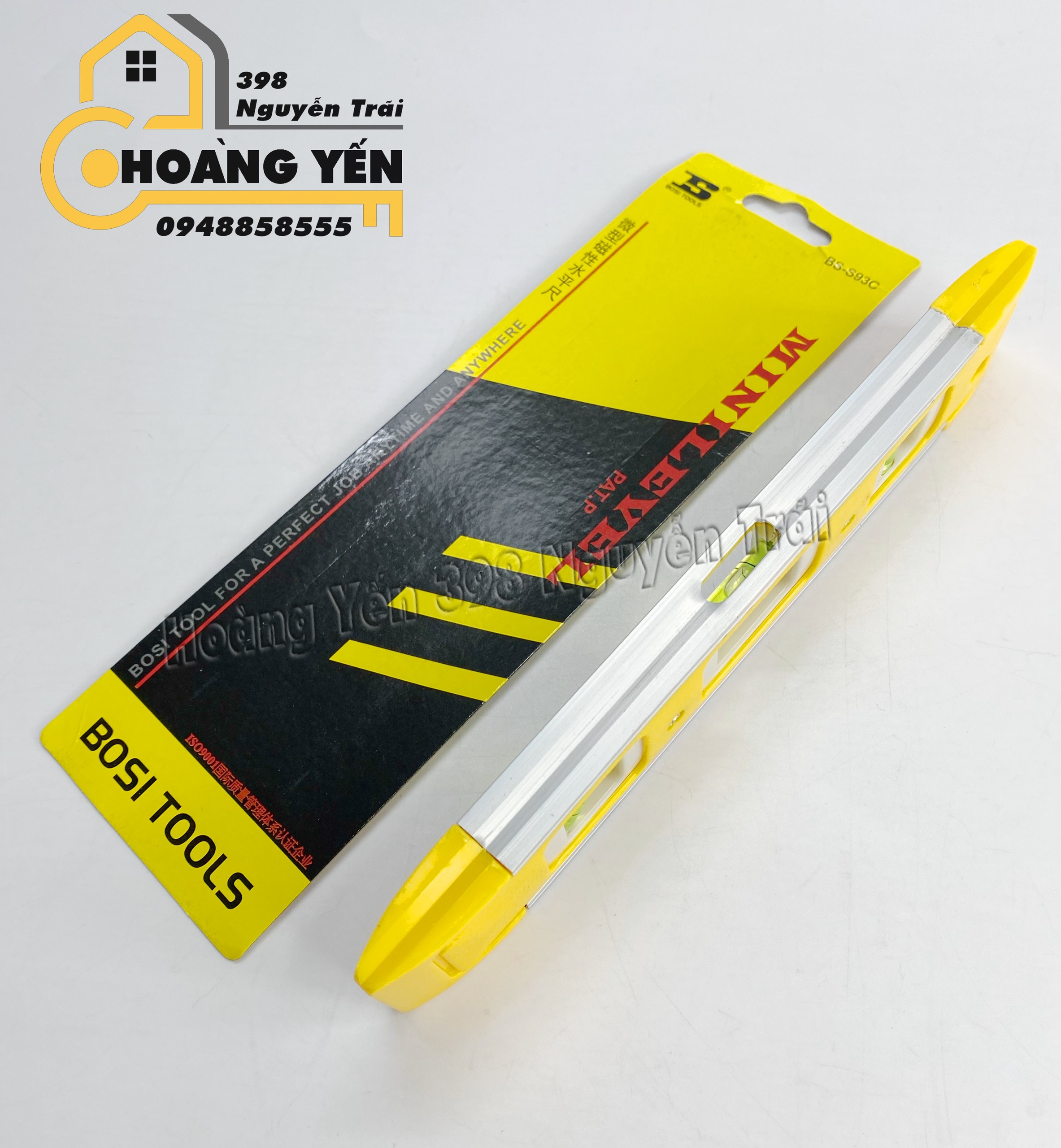 Thước Nivo - Thước thuỷ Bosi, thước livo cân bằng, thước thăng bằng, thước nivo BOSI TOOLS BS-S93C (20cm)