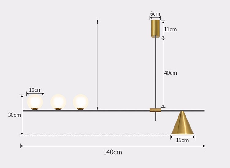 Đèn thả PICRI kiểu dáng độc đáo, hiện đại trang trí nội thất cao cấp - kèm bóng LED chuyên dụng.