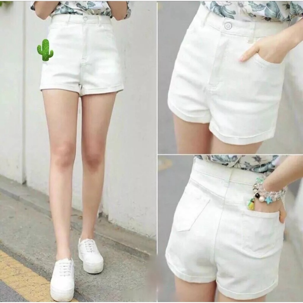 Quần Short Đùi Jean Nữ Cạp Cao