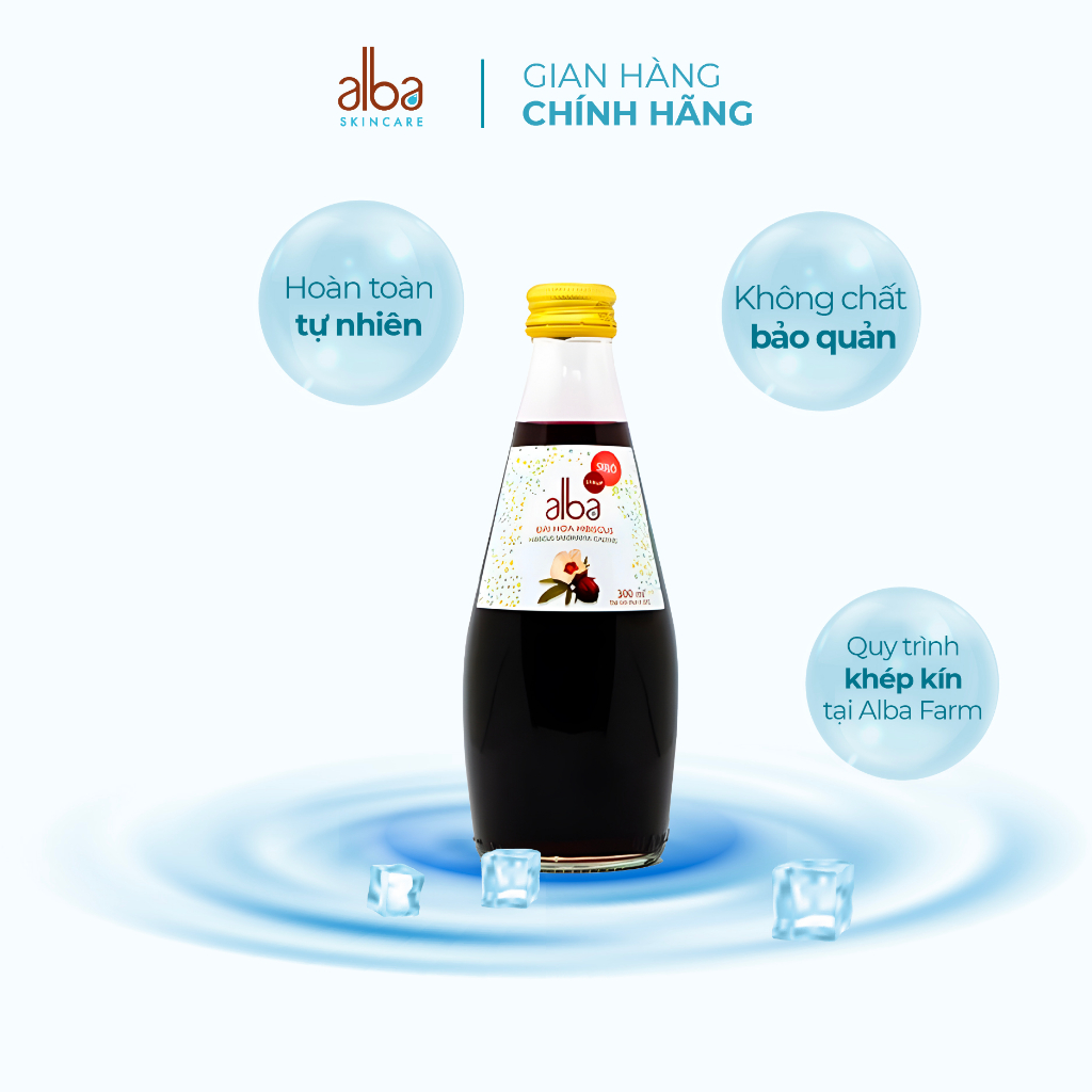 Siro Alba hương vị đài hoa Hibiscus 300ml