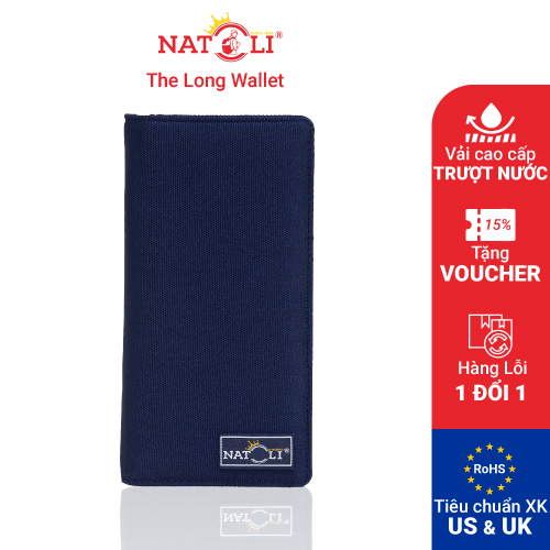 Ví cầm tay dài nam  BST The Long Wallet chính hãng NATOLI nhiều ngăn chống nước sang trọng thời trang