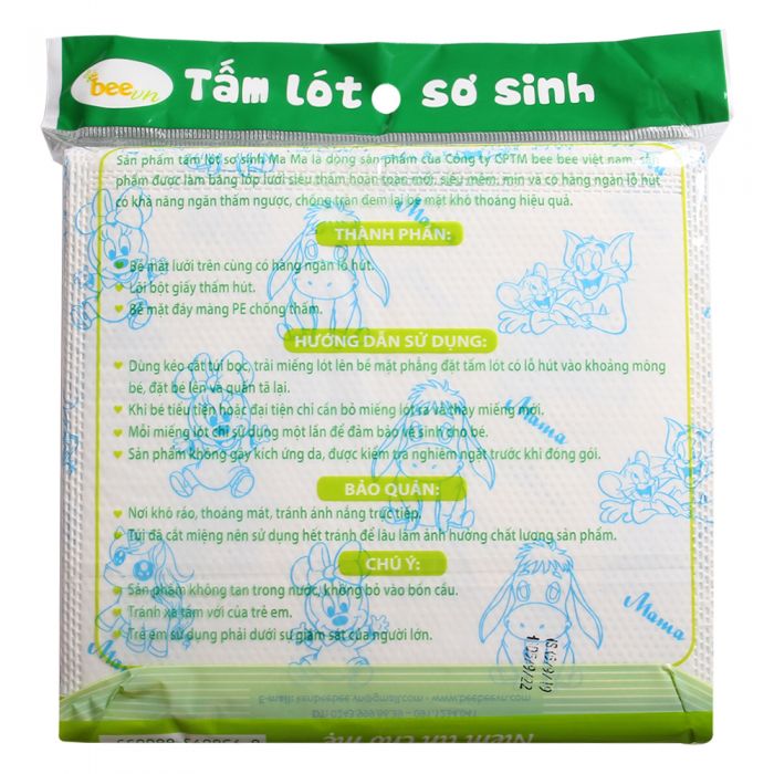 Combo 3 bịch tấm lót xu sơ sinh cao cấp Mama cho bé (Bịch 30 miếng)