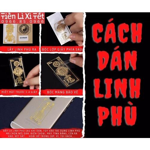 Linh Phù dán điện thoại, Linh phù tài lộc, Linh phù mèo thần tài