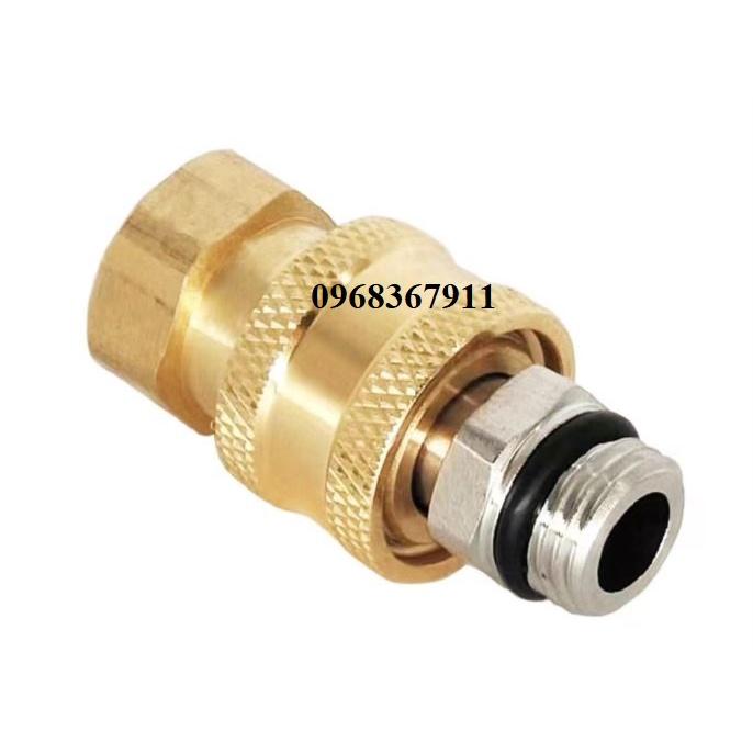 Cút nối nhanh rửa xe ren M14, khớp nối nhanh máy rửa xe ren M14