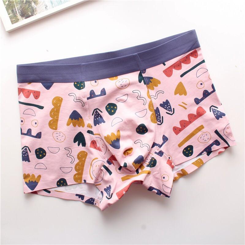 QUẦN LÓT NAM - BOXER Họa Tiết Dễ Thương - Vải Su Ép Xịn Không Đường May
