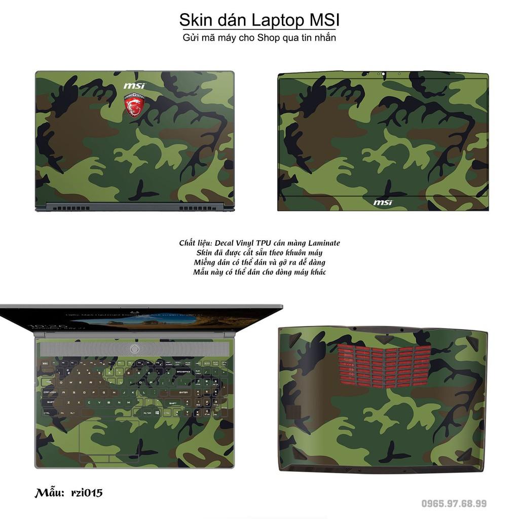 Skin dán Laptop MSI in hình rằn ri _nhiều mẫu 2 (inbox mã máy cho Shop)