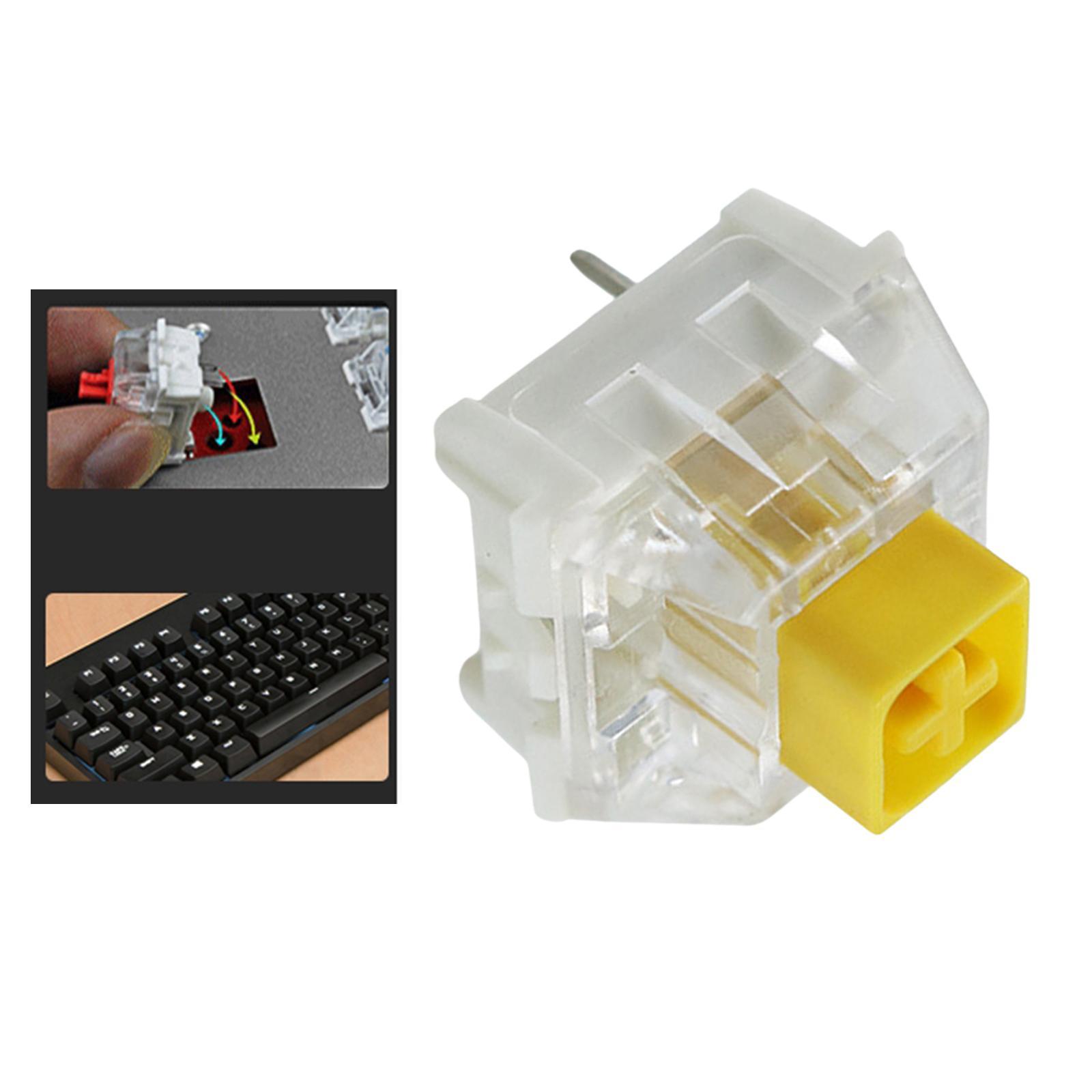 2-3pack Box Switches for Mechanical Gaming Keyboards Water Resistant yellow