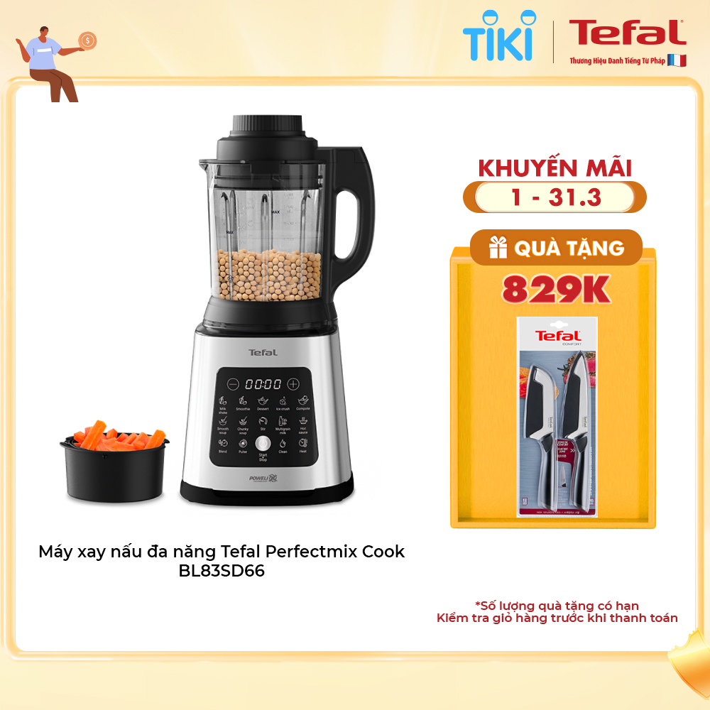 Máy xay nấu đa năng  Tefal Perfectmix Cook BL83SD66 - 1.75L - Hàng Chính Hãng