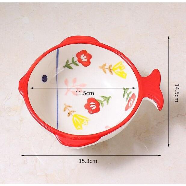 Bát Sứ Ăn Dặm Cao Cấp Hình Cá Họa Tiết Hoa Văn Đẹp