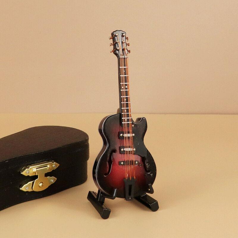 Mô hình guitar, Phụ kiện trang trí mô hình guitar mini - Chi tiết nhạc cụ tinh tế, với sự hỗ trợ và hộp, quà tặng sinh nhật di động