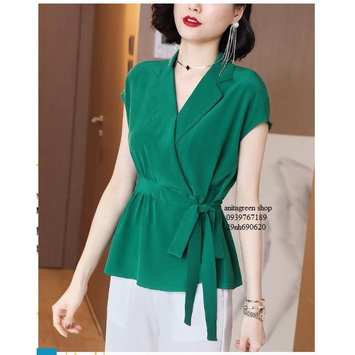 Nh690620-ÁO KIỂU VEST THẮT NƠ