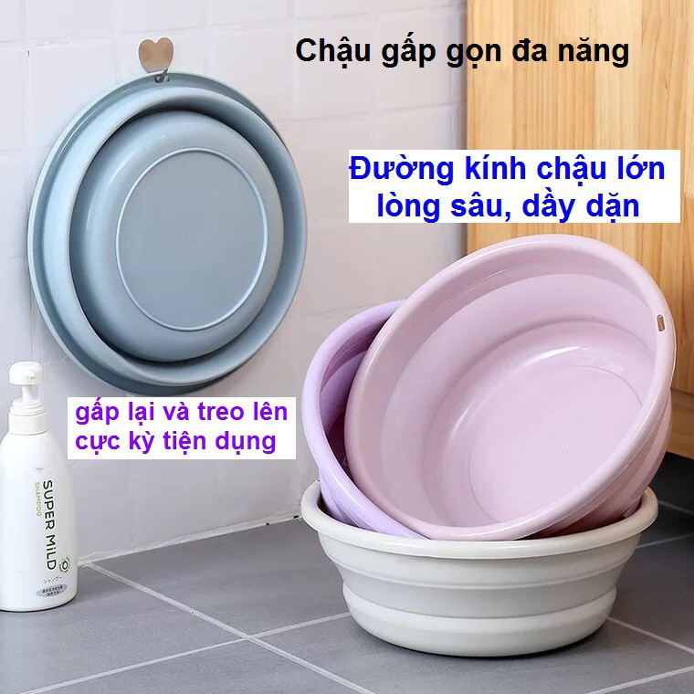 Thau nhựa gấp gọn tiện dụng Henrysa - Chính hãng HENRYSA