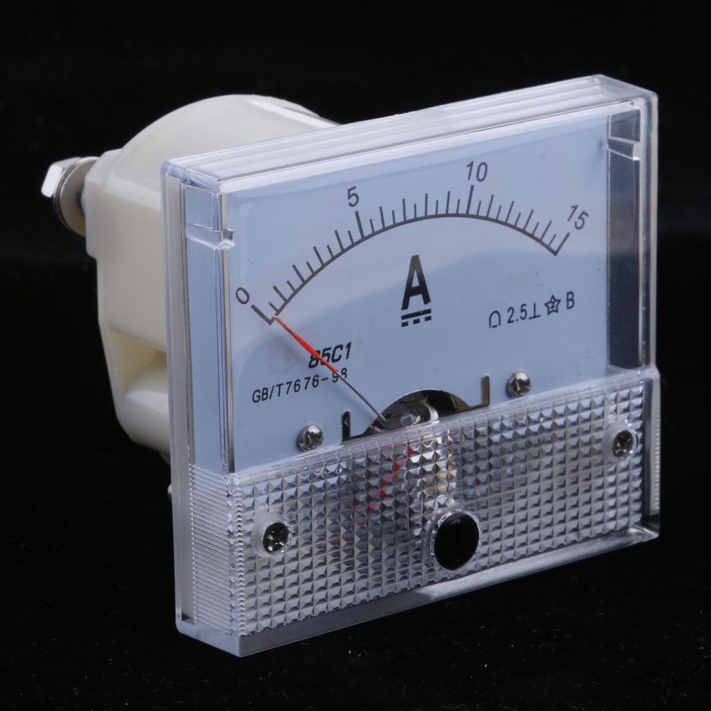 2x DC Ammeter Analog Panel Meter Amp Meter Current Pointer 0-15A 0-20V
