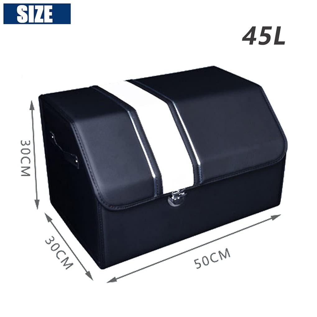 Hộp Đựng Đồ Vật Dụng Để Sau Cốp Ô Tô 45L DeluxBox Leather - có thể xếp gọn