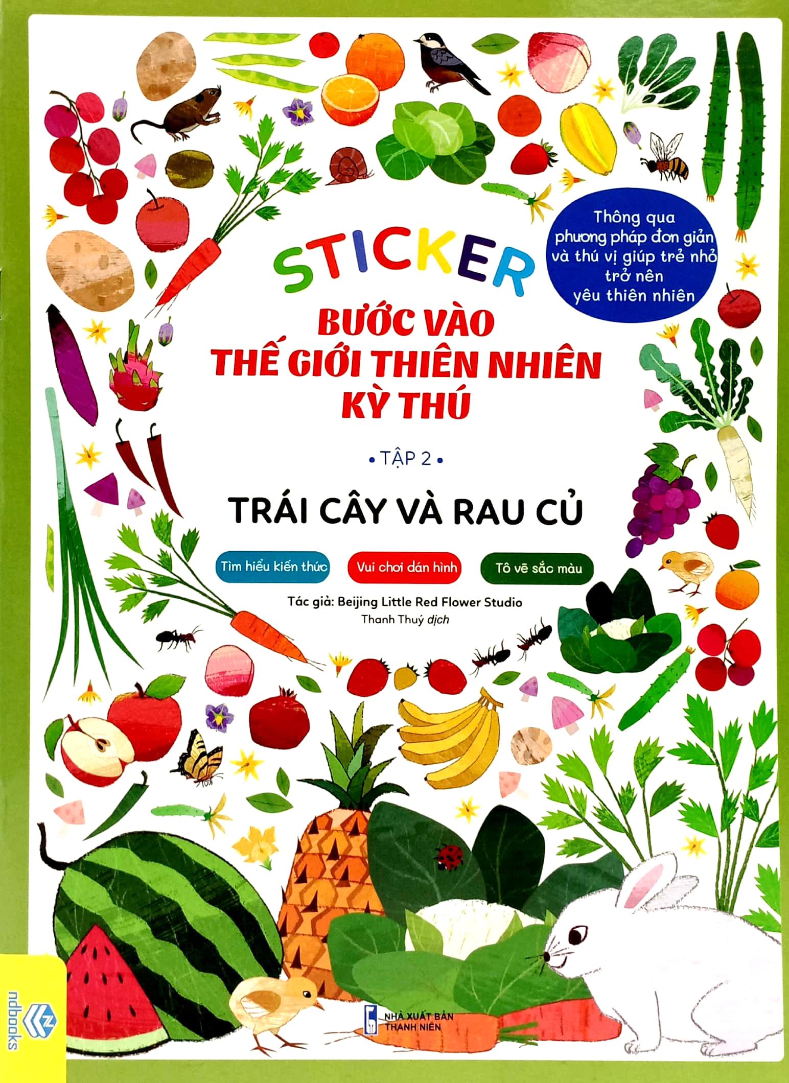 Sticker Bước Vào Thế Giới Thiên Nhiên Kỳ Thú - Tập 2 - Trái Cây Và Rau Củ