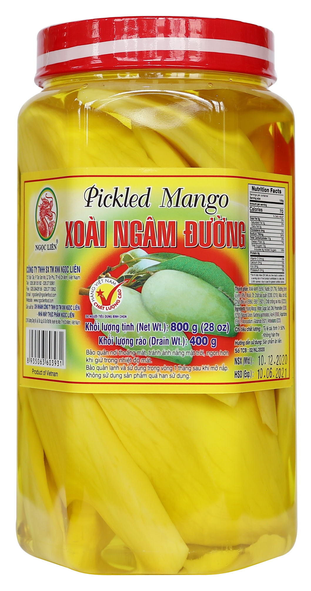 XOÀI NGÂM ĐƯỜNG NGỌC LIÊN 800G