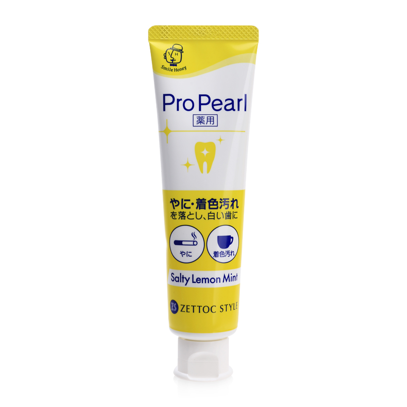 Kem đánh răng ngọc trai vị bạc hà chanh muối Nippon Zettoc Toothpaste ProPearl Lemon Mint 100g(ZS)