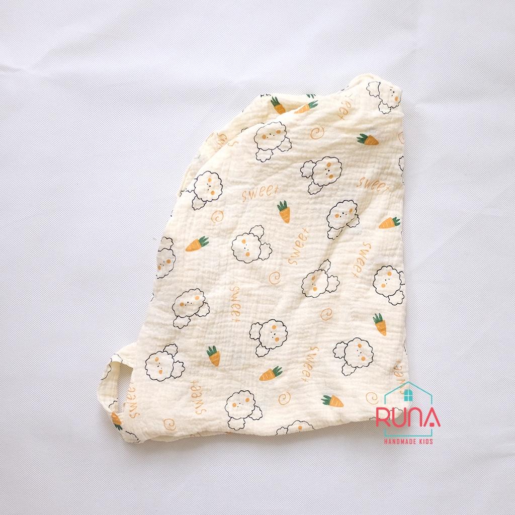 Vỏ gối CTN RUNA KIDS vải xô Muslin cao cấp thông thoáng thấm hút tốt thoáng khí