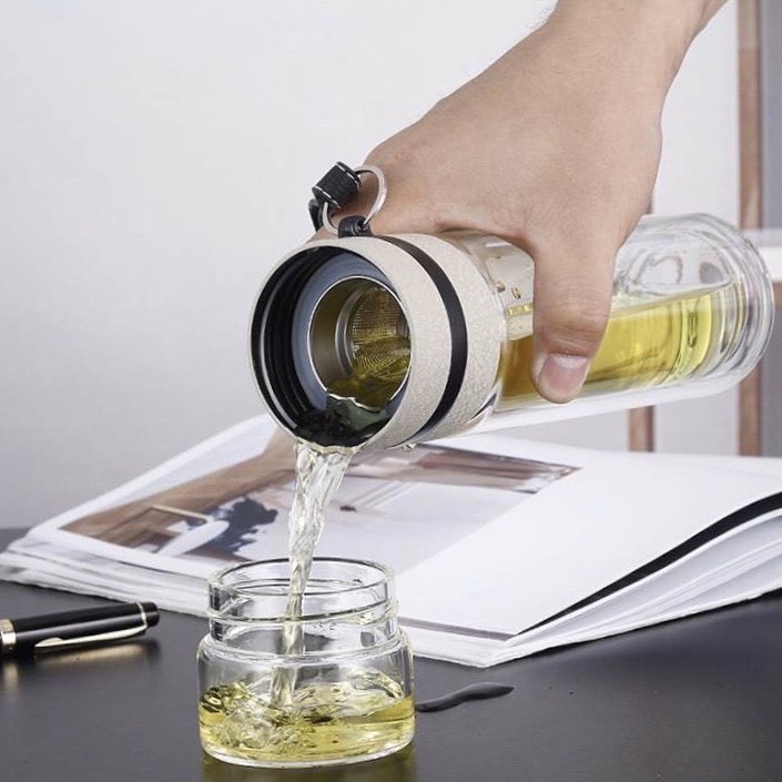 Bình Pha Trà Cao Cấp Cách Nhiệt Tốt Doron MS39 - Hai Lớp Thủy Tinh Giữ Nhiệt - Dung Tích 400ml - Hàng Chính Hãng